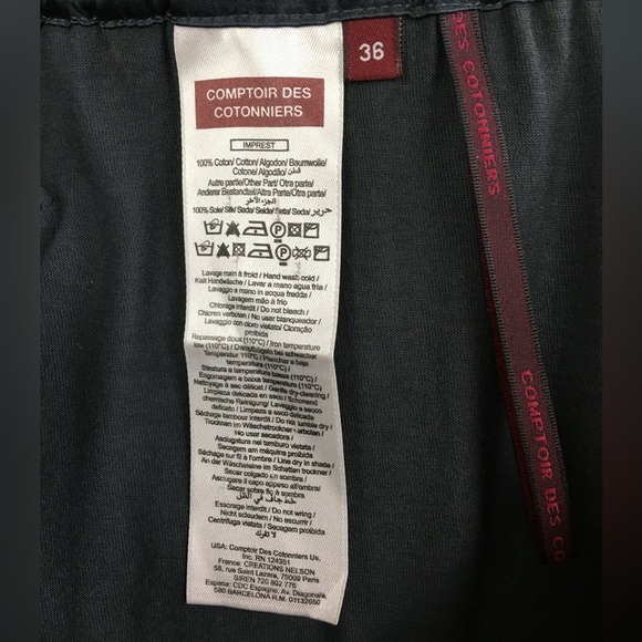 Comptoir Des Cotonniers 100%  Cotton Satin Front  Pull On Mini Skirt Sz 36-US S - Picture 3 of 8